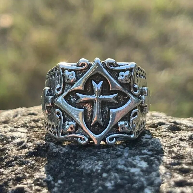 1 tk Vintage Fashion Cross Punk Mootorrataste Lihtsad Meeste Sõrmused Peokingitus Loomingulised ehted