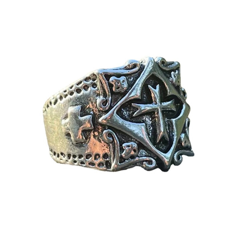 1 tk Vintage Fashion Cross Punk Mootorrataste Lihtsad Meeste Sõrmused Peokingitus Loomingulised ehted