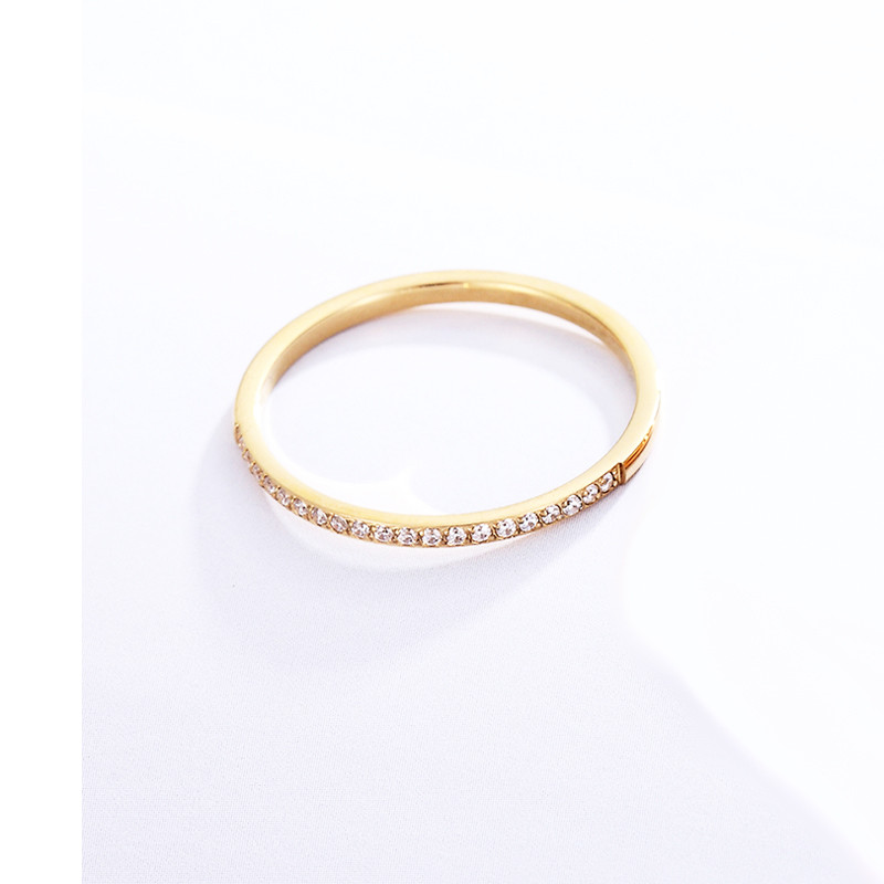 1,5 mm széles, finom kidolgozású cirkon gyűrű nőknek Kiváló minőségű titán acél Ajándékok szerelmeseknek Ékszer jegygyűrű nagykereskedés