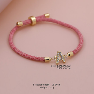 Mood Mitmekülgne Uus 26 Inglise Väiketäht Punane Roosa Must Käsitsi valmistatud Reguleeritav Köiekett Mehed Naiste Peo banketi ehted