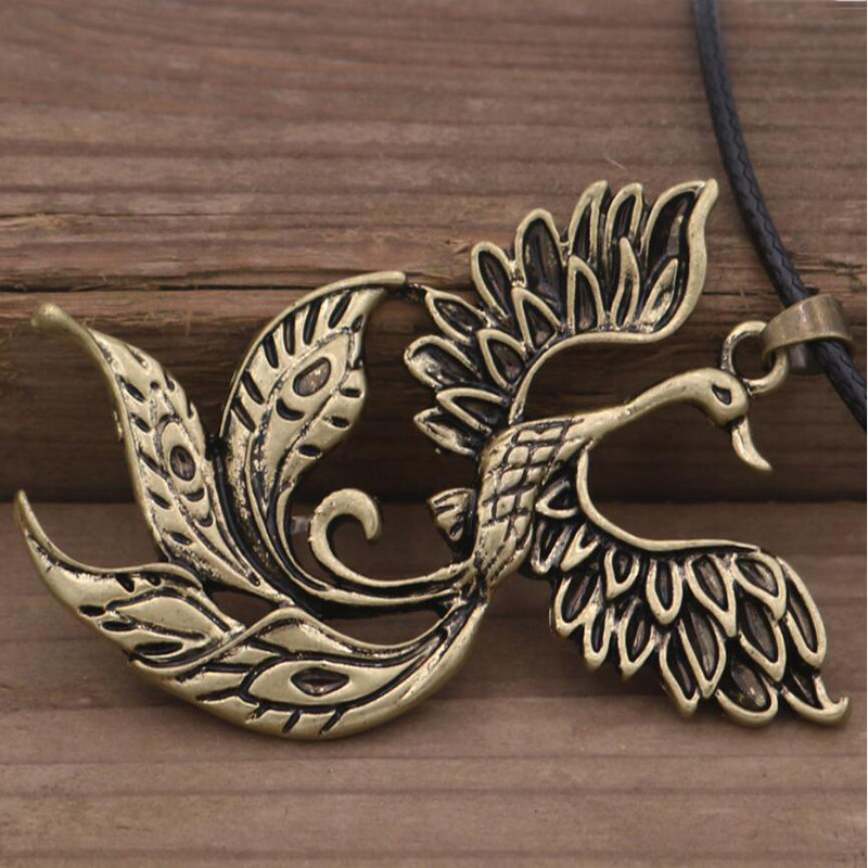 Jauna Phoenix kulonu dzīvnieku kaklarota medaļu kaklarota vairumtirdzniecība preces vintage aksesuāri vīriešu juvelierizstrādājumu kaklarota