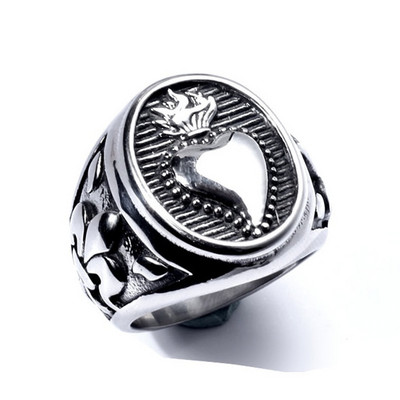 Vintage meeste Püha Jeesuse Süda Risti Ring Punk 316L Roostevabast Terasest Sõrmus Meestele Naiste Retro Amulett Kristlikud Ehted