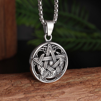 Celtic Pagan Witchcraft Κοσμήματα Πεντάγραμμα Κρεμαστό Κολιέ για άνδρες Γυναικεία Μαγικό Φυλαχτό Lucky Charm Δώρο κοσμημάτων