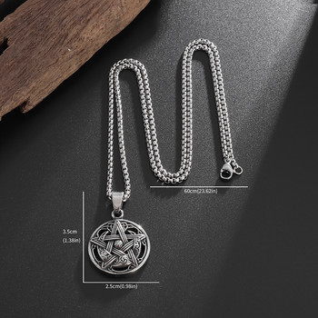 Celtic Pagan Witchcraft Κοσμήματα Πεντάγραμμα Κρεμαστό Κολιέ για άνδρες Γυναικεία Μαγικό Φυλαχτό Lucky Charm Δώρο κοσμημάτων
