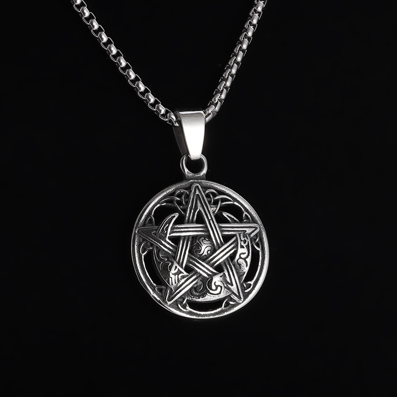 Keltski poganski vještičji nakit Pentagram privjesak Ogrlica za muškarce Žene Čarobni amulet Srećni šarm Nakit Poklon
