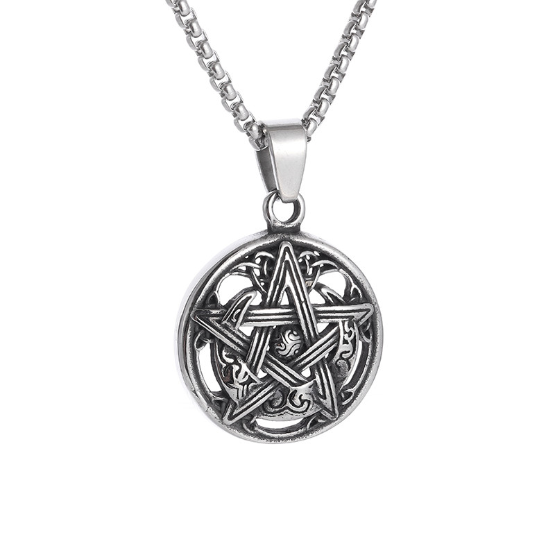 Keltski poganski vještičji nakit Pentagram privjesak Ogrlica za muškarce Žene Čarobni amulet Srećni šarm Nakit Poklon