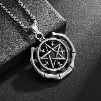 Винтидж Келтски възел Пентаграма Lucky Медальон Колие за мъже Жени Witch Charm Irish Witchcraft Knot Бижута Подарък