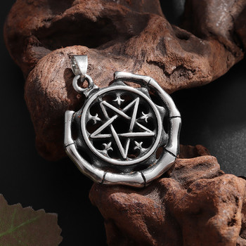 Винтидж Келтски възел Пентаграма Lucky Медальон Колие за мъже Жени Witch Charm Irish Witchcraft Knot Бижута Подарък