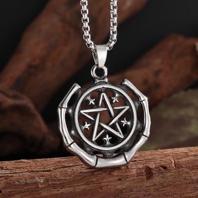 Vintage keltski čvor pentagram sretna ogrlica s privjeskom za muškarce žene vještica šarm irski čarobnjački čvor nakit poklon