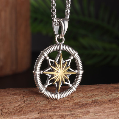 Vintage Κέλτικος κόμπος Pentagram τυχερό κολιέ για άνδρες Γυναικεία γούρι μάγισσας Δώρο κοσμήματος Ιρλανδικού κόμπου μαγείας