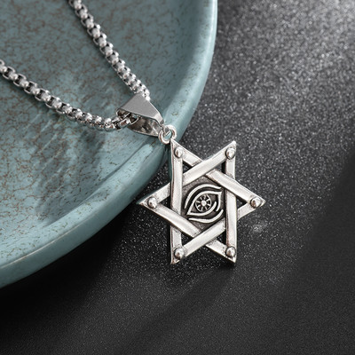 Vintage Κέλτικος κόμπος Pentagram τυχερό κολιέ για άνδρες Γυναικεία γούρι μάγισσας Δώρο κοσμήματος Ιρλανδικού κόμπου μαγείας