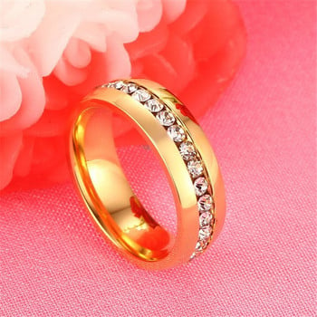 ZORCVENS Класически годежни сватбени пръстени за жени Мъже Бижута от неръждаема стомана Двойка брачни ленти Модни марки Бижута