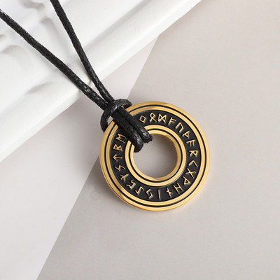 Vintage Wiccan Pentagram kulons ebreju ebreju četru burtu nerūsējošā tērauda rotaslietas vīriešiem, šarmanta amuleta kaklarota