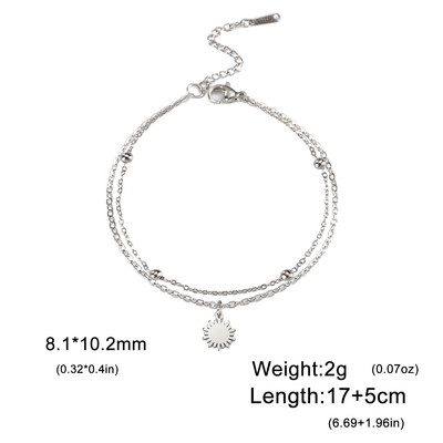 Amaxeri armsad kassikäpa ripatsiga käevõrud lapsele kahekihilise ketiga roostevabast terasest käevõru ehted beebi sünnipäevakingitus