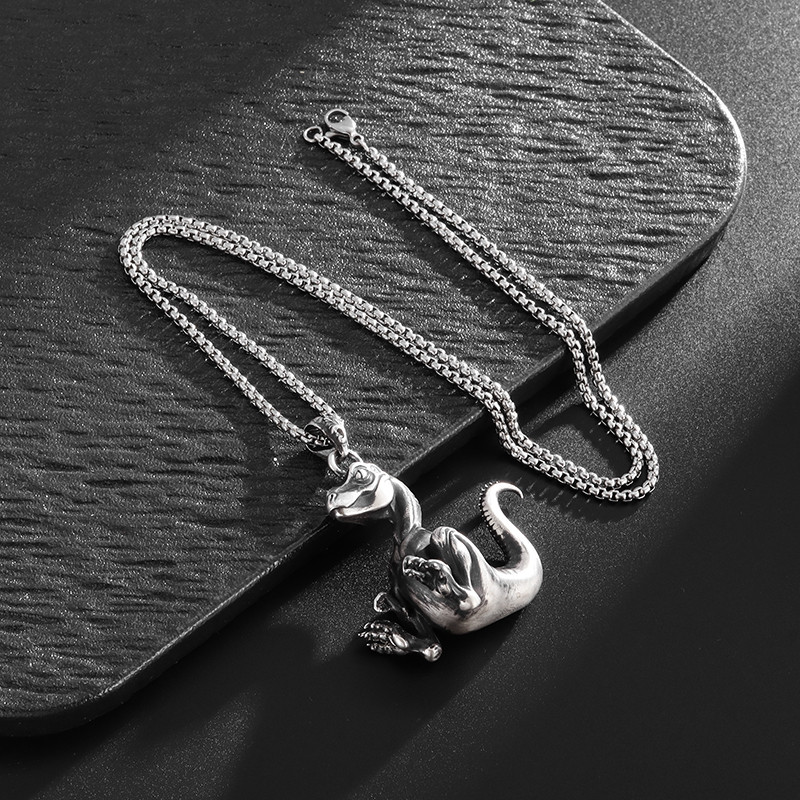 Moekas suure suu krokodill dinosauruse ripats kaelakee meeste punk hip hop trendikas ehe poisile kingitus