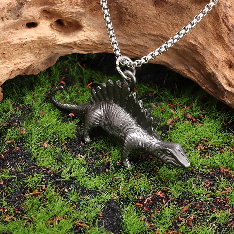 Κολιέ ρετρό Jurassic Spinosaurus Dinosaur Animal μενταγιόν ανδρικό πανκ trend Casual κοσμήματα Δώρο για αγόρια