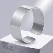 Vnox 6/8/11,5 mm sõrmus meestele, veekindel, mitte kunagi tuhmuv roostevabast terasest sõrmerihm, Reszibale Plain Classic Basic punk ring