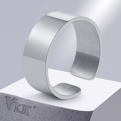 Пръстен Vnox 6/8/11,5 mm за мъже, водоустойчива лента за пръсти от неръждаема стомана, която никога не избледнява, Reszibale Plain Classic Basic Basic Punk Ring
