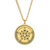 HLSS253 Talisman of Venus Place me as a Signet Upon Thine Heart Arm for Love is Stron as Death Κολιέ με κρεμαστό κόσμημα από ανοξείδωτο ατσάλι