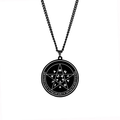 HLSS253 Talisman of Venus Place me as a Signet Upon Thine Heart Arm for Love is Stron as Death Κολιέ με κρεμαστό κόσμημα από ανοξείδωτο ατσάλι