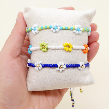 Go2Boho Handmade Woven Daisy Flower βραχιόλι 2023 Trend Summer Beach Y2K Jewelry Miyuki Boho βραχιόλια για γυναίκες