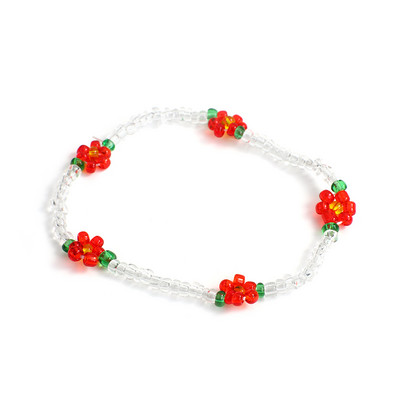 Amorcome Korea Daisy Lilled Kristallklaashelmed Mood Naiste Käevõru Boheemi Värvikas Võluv Nahast Käevõru Käsitsi valmistatud Ehted