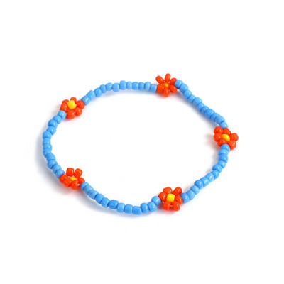 Amorcome Korea Daisy Lilled Kristallklaashelmed Mood Naiste Käevõru Boheemi Värvikas Võluv Nahast Käevõru Käsitsi valmistatud Ehted