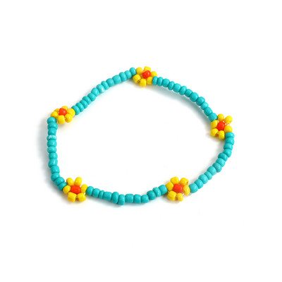 Amorcome Korea Daisy Lilled Kristallklaashelmed Mood Naiste Käevõru Boheemi Värvikas Võluv Nahast Käevõru Käsitsi valmistatud Ehted