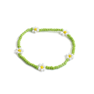 Amorcome Korea Daisy Lilled Kristallklaashelmed Mood Naiste Käevõru Boheemi Värvikas Võluv Nahast Käevõru Käsitsi valmistatud Ehted