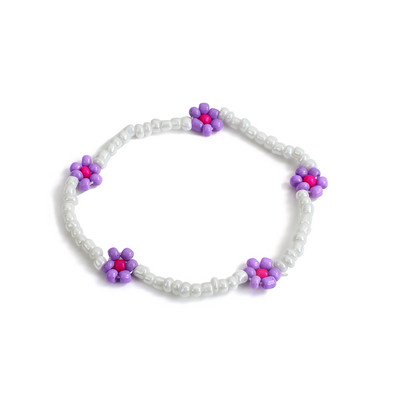 Amorcome Korea Daisy Lilled Kristallklaashelmed Mood Naiste Käevõru Boheemi Värvikas Võluv Nahast Käevõru Käsitsi valmistatud Ehted