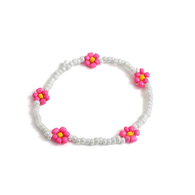 Amorcome Korea Daisy Lilled Kristallklaashelmed Mood Naiste Käevõru Boheemi Värvikas Võluv Nahast Käevõru Käsitsi valmistatud Ehted