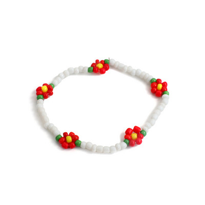 Amorcome Korea Daisy Lilled Kristallklaashelmed Mood Naiste Käevõru Boheemi Värvikas Võluv Nahast Käevõru Käsitsi valmistatud Ehted