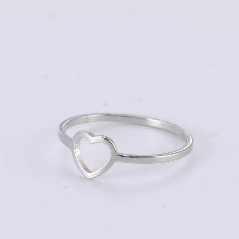 COOLTIME roostevabast terasest südamega paarisõrmused naistele Moodsad terasest värvilised sõrmesõrmused armsad pulma-aastapäeva kingituseks ehted