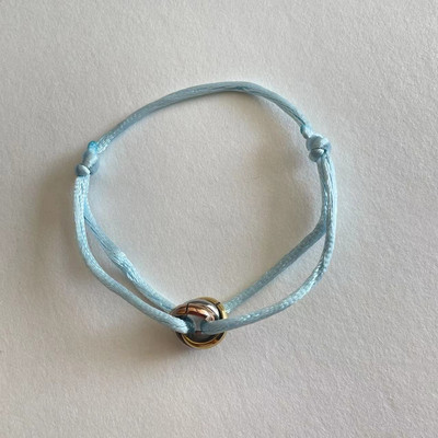 Rozsdamentes acél karkötő 3 fém csatos szalag fűzős lánc többszínű állítható méretű karkötő