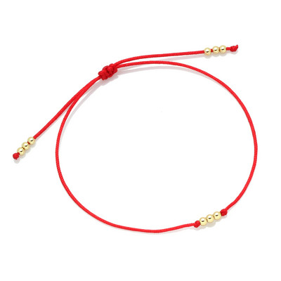 Crvena narukvica Narukvica s crvenom vrpcom Podesiva kabala Narukvica sa žicama s crvenim čvorom Amulet za zaštitu, zlo oko i sreću