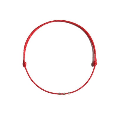 Crvena narukvica Narukvica s crvenom vrpcom Podesiva kabala Narukvica sa žicama s crvenim čvorom Amulet za zaštitu, zlo oko i sreću