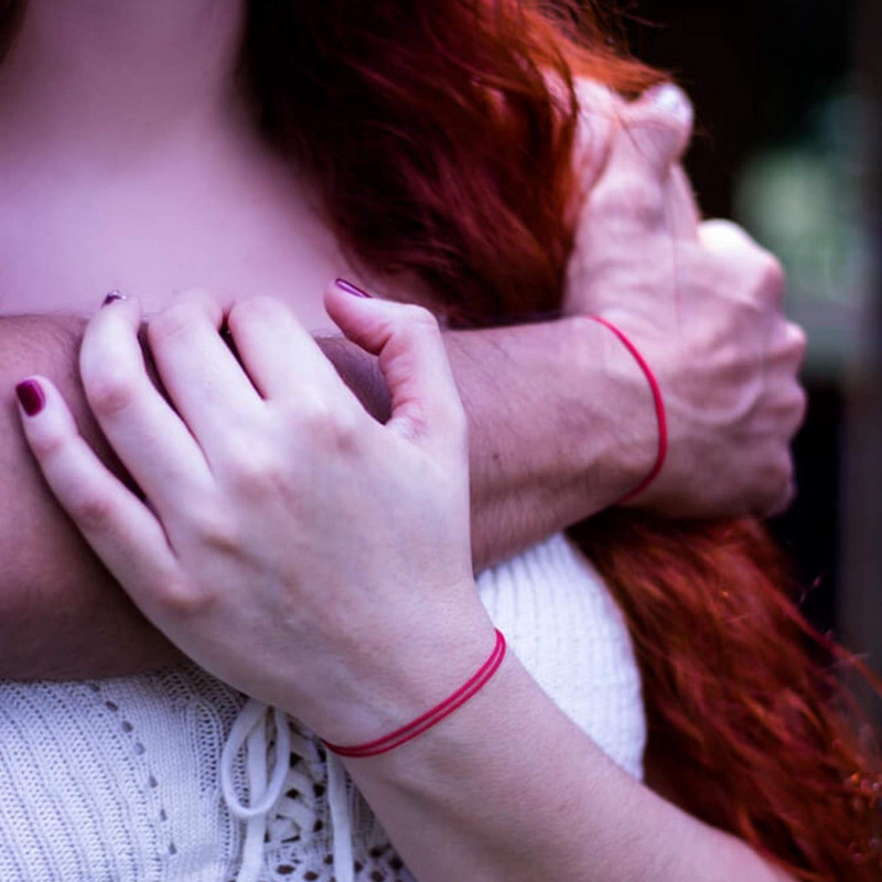 Crvena narukvica Narukvica s crvenom vrpcom Podesiva kabala Narukvica sa žicama s crvenim čvorom Amulet za zaštitu, zlo oko i sreću