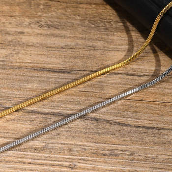 Vnox Dropshipping 1,7 мм квадратни гривни със змийска верига за мъже, готина гривна от неръждаема стомана, проста ежедневна гривна