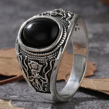 Δαχτυλίδι χταποδιού Goth Pirate Skeleton για άντρες Γυναικεία 2023 Μοναδικά ρετρό μαύρο ζιργκόν πανκ γυναικεία δαχτυλίδια μοτοσικλέτας Δώρα κοσμήματα για πάρτι
