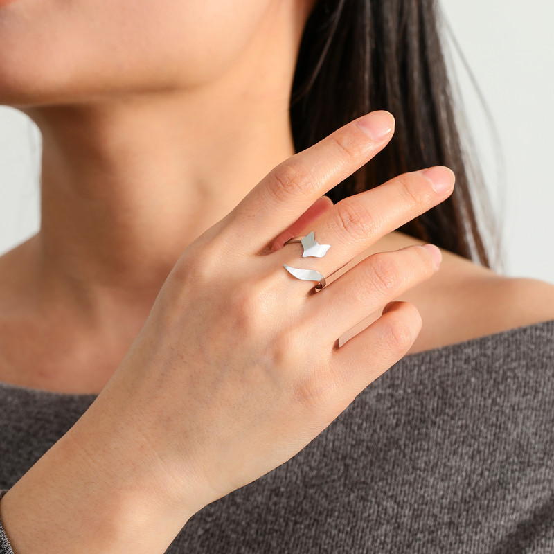 Skyrim Fox atviras žiedas iš nerūdijančio plieno Kasdieniai keičiamo dydžio pirštų žiedai Madingi gyvūnų papuošalai Gimtadienio dovana moterims vyrams