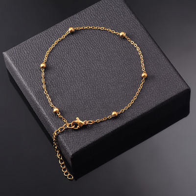 Roostevabast terasest mitmekihiline keti käevõru Naiste lihtne mood Kihiline tüdruku randmekäevõru Ehted Aksessuaarid Pikkus 18cm+5cm