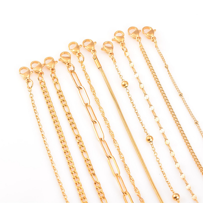 Roostevabast terasest mitmekihiline keti käevõru Naiste lihtne mood Kihiline tüdruku randmekäevõru Ehted Aksessuaarid Pikkus 18cm+5cm