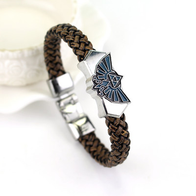 Anime One Piece Naruto Attack On Titan Käevõru Vintage Käsitsi valmistatud Nahast Kootud Meeste Ehted Naiste Ehted Anime Kaupade Kingitused