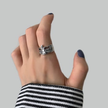 Елегантни ретро Египетска кралица Тайландски сребърни дамски пръстени с отворени пръсти Бижута за жени Никога не избледняват Подаръци за рожден ден Евтини