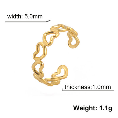 Skyrim rozsdamentes acél új szívben nyitott gyűrű női ujjgyűrűk divat szerelmes ékszerek esztétikus esküvői zenekar ajándék nagykereskedés