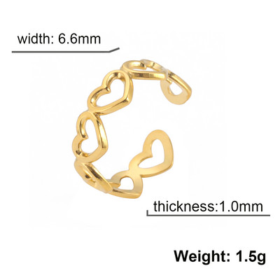 Skyrim rozsdamentes acél új szívben nyitott gyűrű női ujjgyűrűk divat szerelmes ékszerek esztétikus esküvői zenekar ajándék nagykereskedés