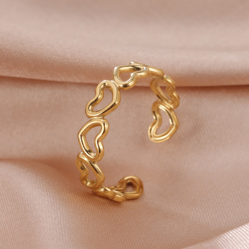 Skyrim rozsdamentes acél új szívben nyitott gyűrű női ujjgyűrűk divat szerelmes ékszerek esztétikus esküvői zenekar ajándék nagykereskedés