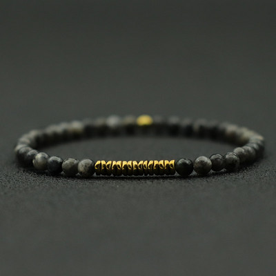 Νέο ανδρικό βραχιόλι 4mm Αντίκες Χρυσό Βραχιόλι από πέτρα αιματίτη από φυσικό ξύλινο βραχιόλι Homme Διαλογισμός με χάντρες Brazalete Pulsera