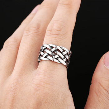 Μοντέρνο 316L από ανοξείδωτο ατσάλι Χονδρική τιμή Viking Weave Ring For Man Women Vintage Charm Γυαλισμένο κόσμημα για εφήβους Δώρο