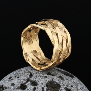 Μοντέρνο 316L από ανοξείδωτο ατσάλι Χονδρική τιμή Viking Weave Ring For Man Women Vintage Charm Γυαλισμένο κόσμημα για εφήβους Δώρο